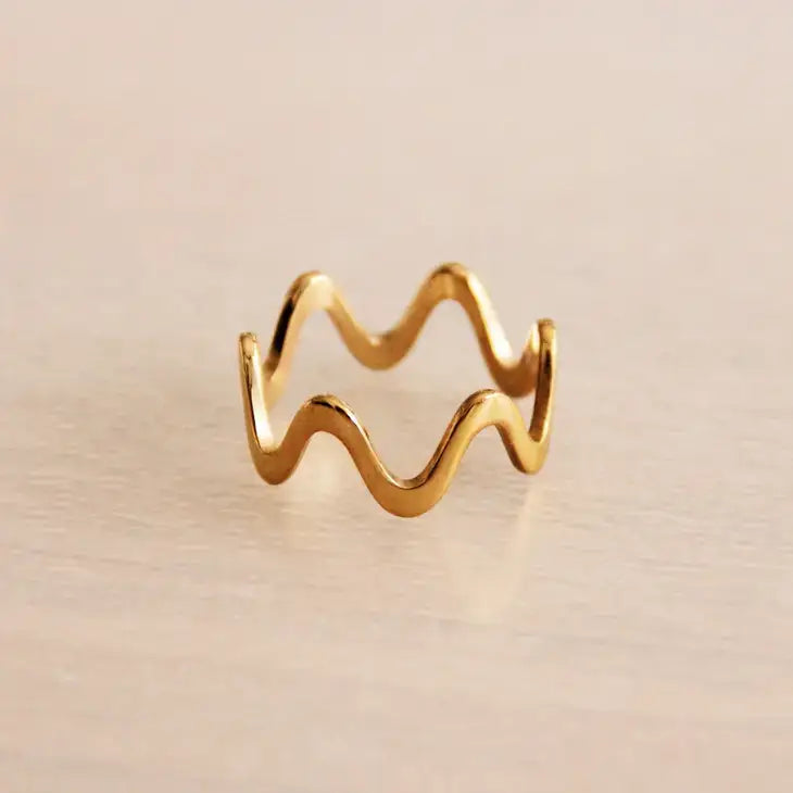 Gold Wave Ring - PABOOM