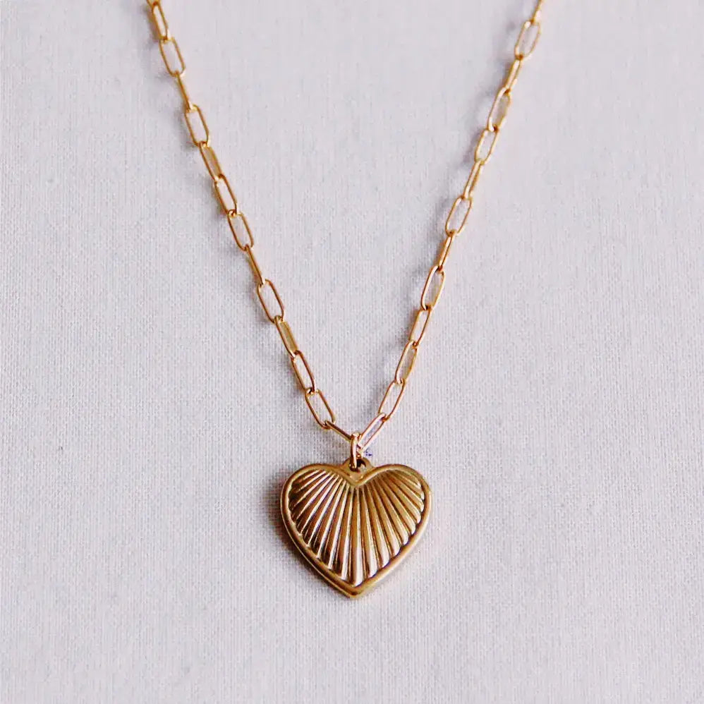 Heart D-Chain Gold Necklace - PABOOM