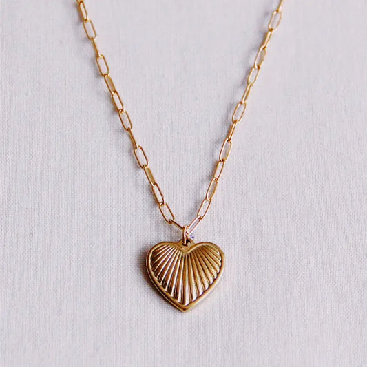 Heart D-Chain Gold Necklace - PABOOM