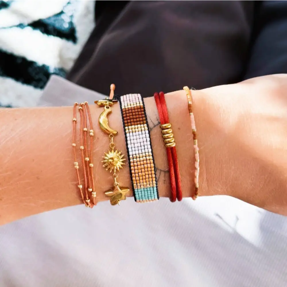 Bazou - Link bracelet with sun moon and star