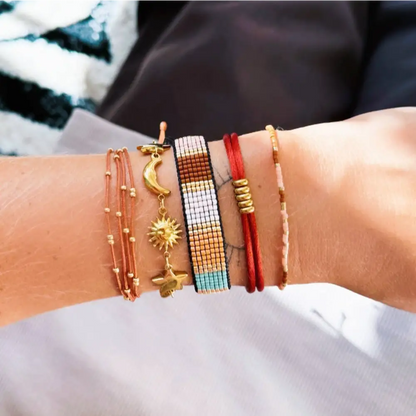 Bazou - Link bracelet with sun moon and star