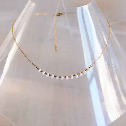 Mini Pearl & Bead Necklace - PABOOM