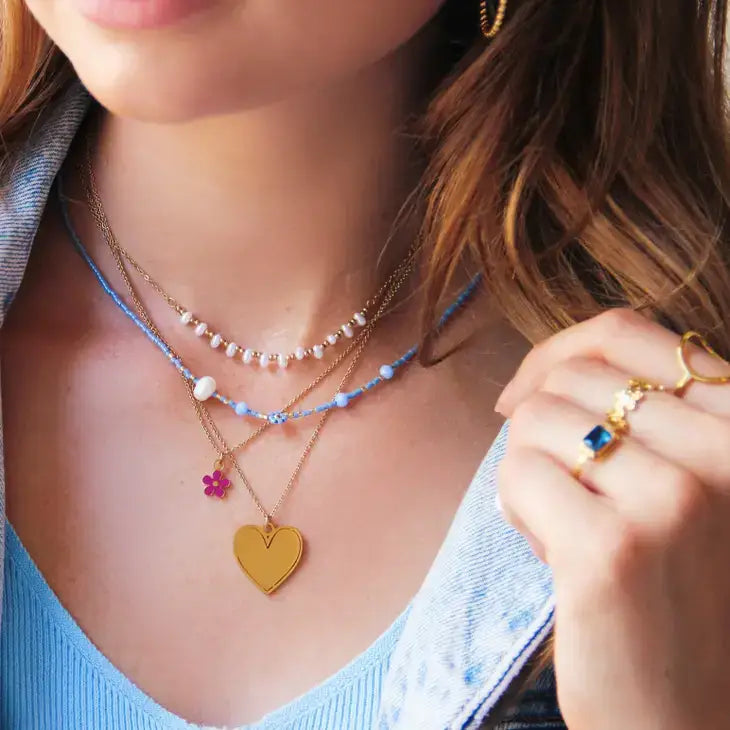 Mini Pearl & Bead Necklace - PABOOM