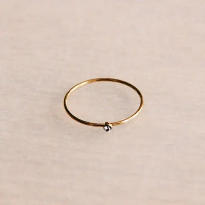 Minimalist Mini Zirconia Ring - Gold