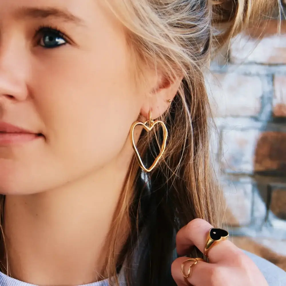 Open Heart Earrings - PABOOM