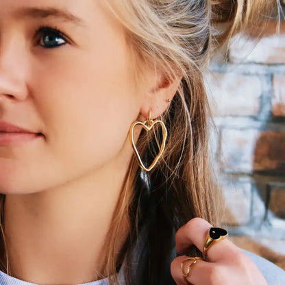 Open Heart Earrings - PABOOM