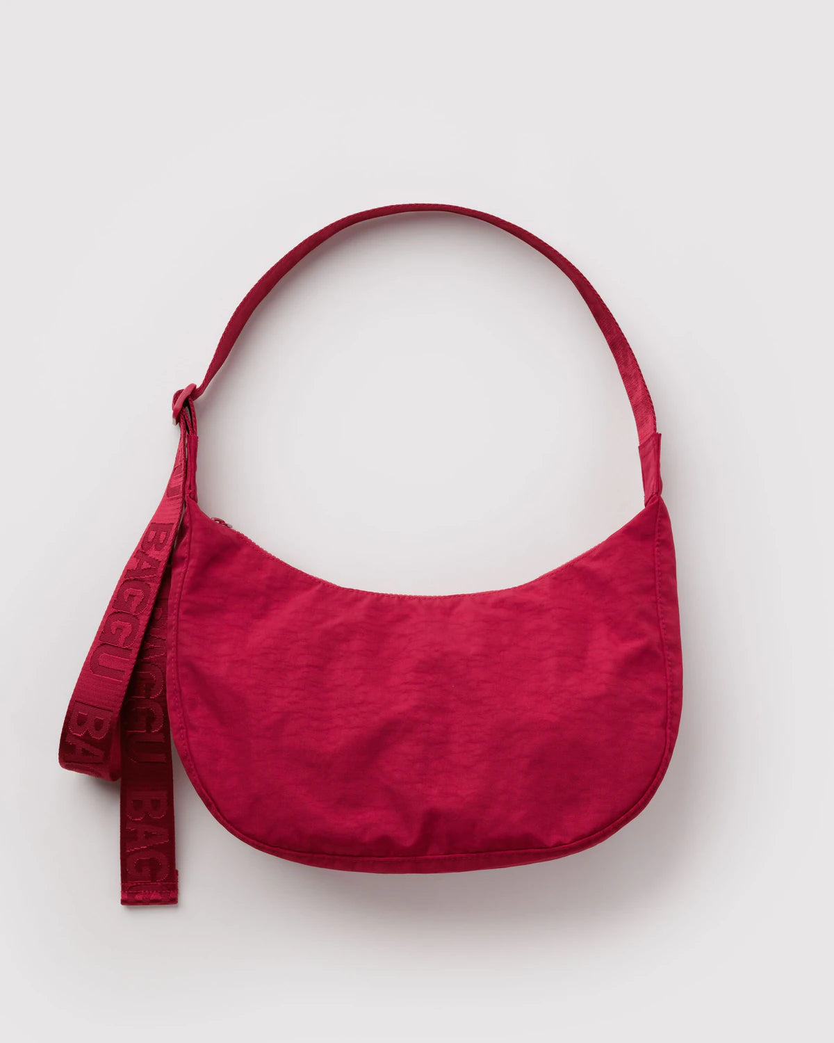 BAGGU Medium Nylon Crescent Bag - Cherry