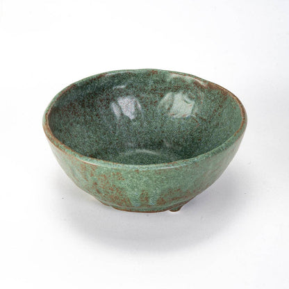 Nature Green tripod bowl, top view - PABOOM