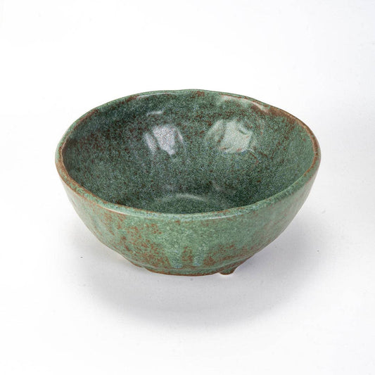 Nature Green tripod bowl, top view - PABOOM