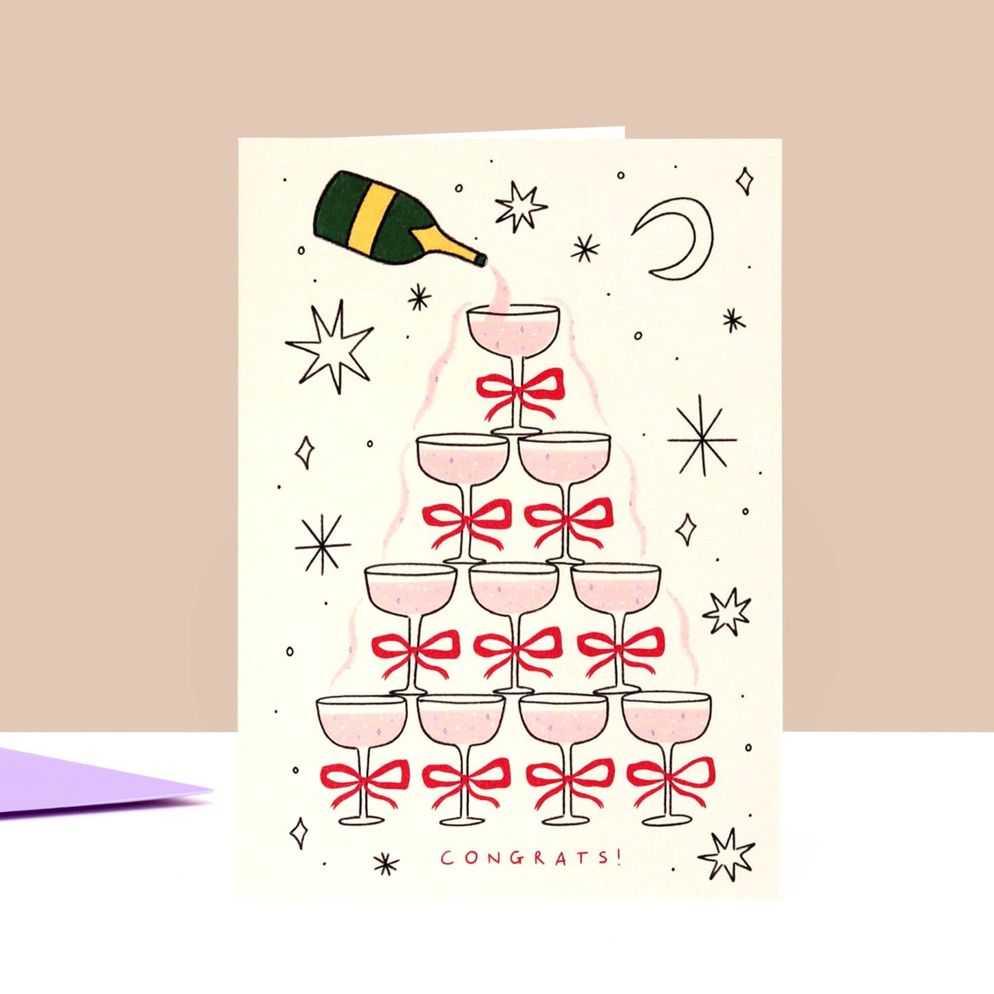 Champagne Congratulations Card