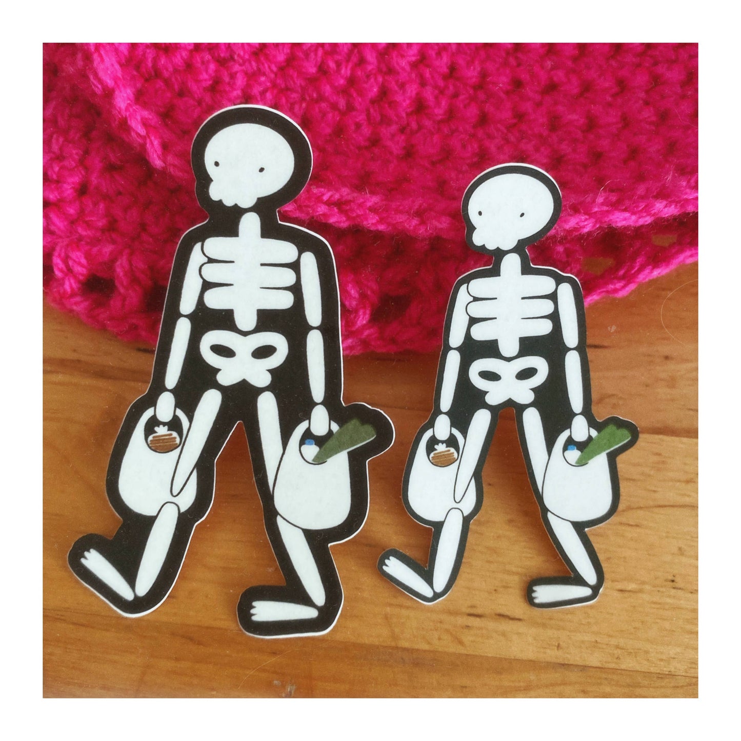 Grocery Skeleton MINI Sticker