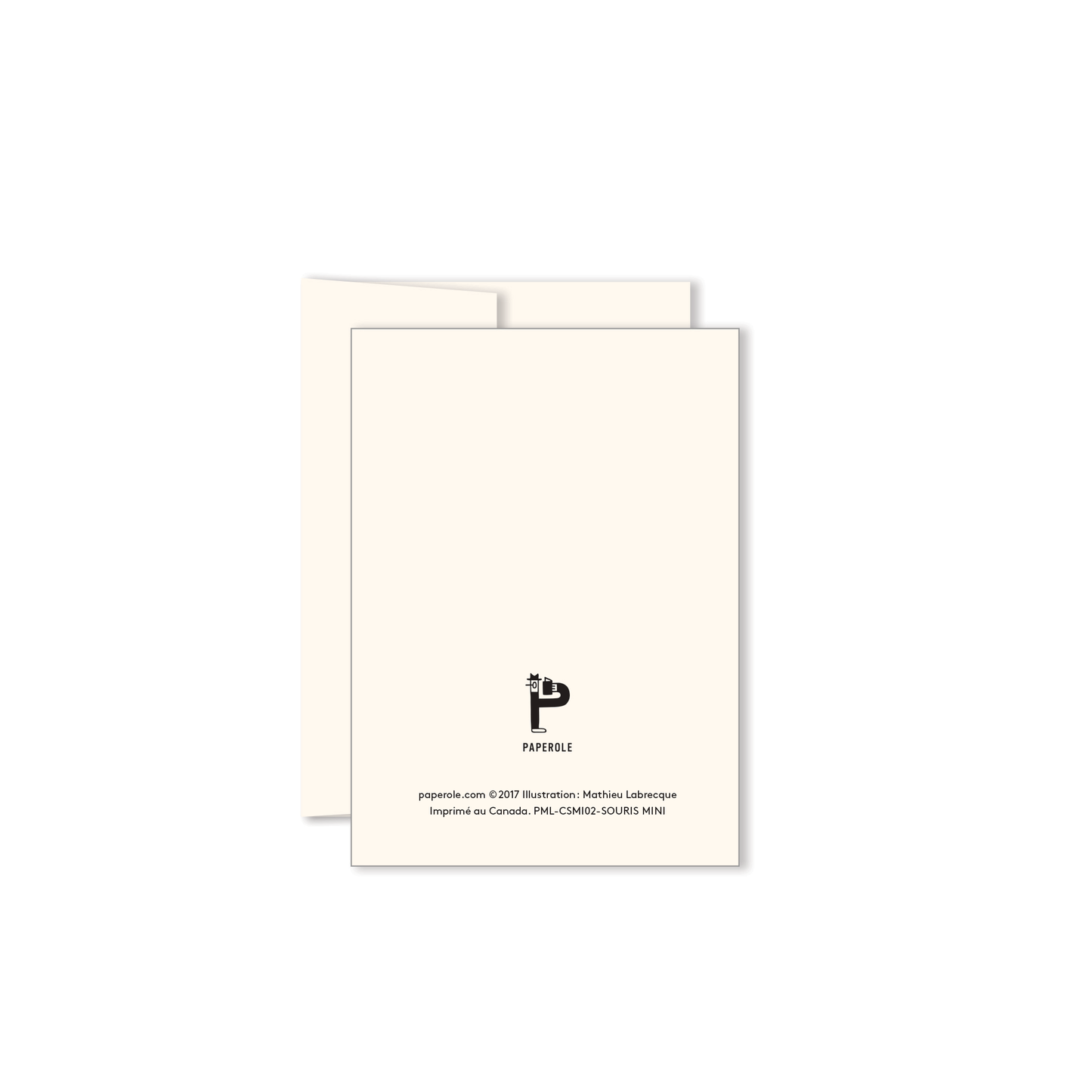 Souris Mini card paired with its cream envelope