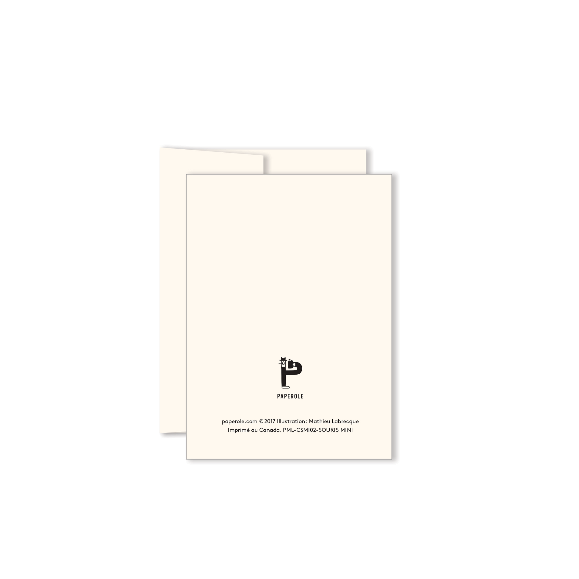 Souris Mini card paired with its cream envelope