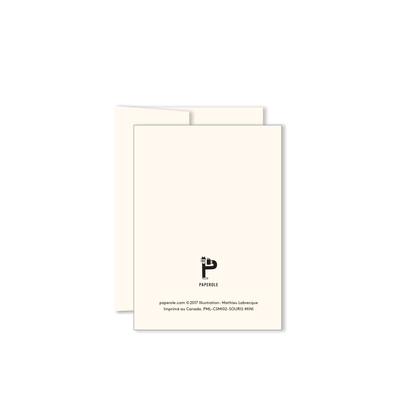 Souris Mini card paired with its cream envelope