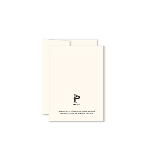 Souris Mini card paired with its cream envelope