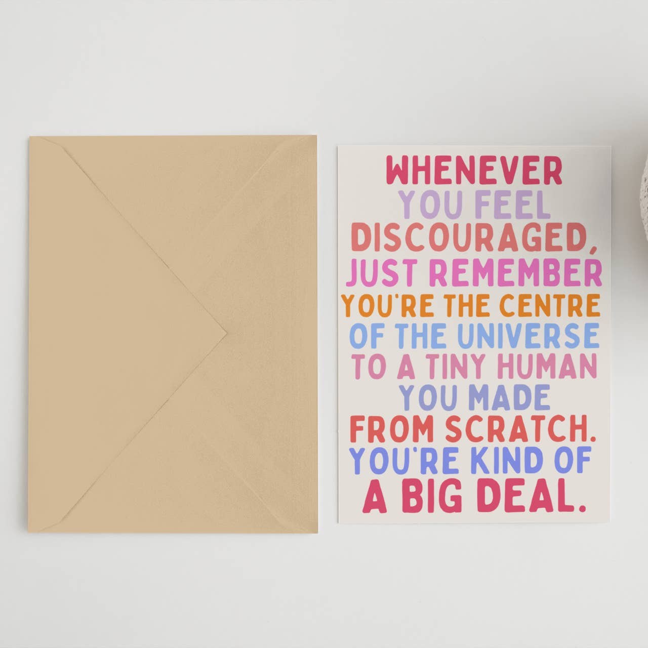 Whenever You Feel Discouraged Baby Card