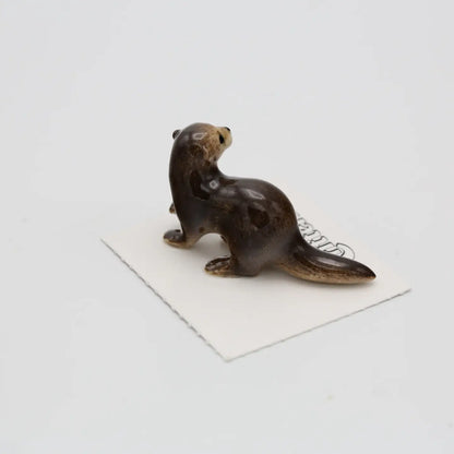 Glide River Otter Porcelain Miniture