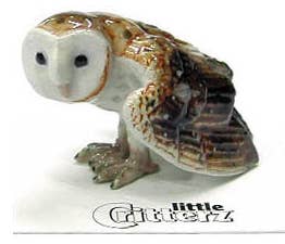 Paleface Barn Owl Porcelain Miniature