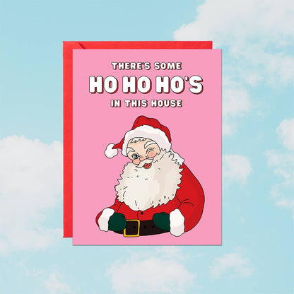 Ho Ho Ho's in This House Card Boxed S/6