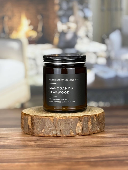 Mahogany + Teakwood Soy Candle