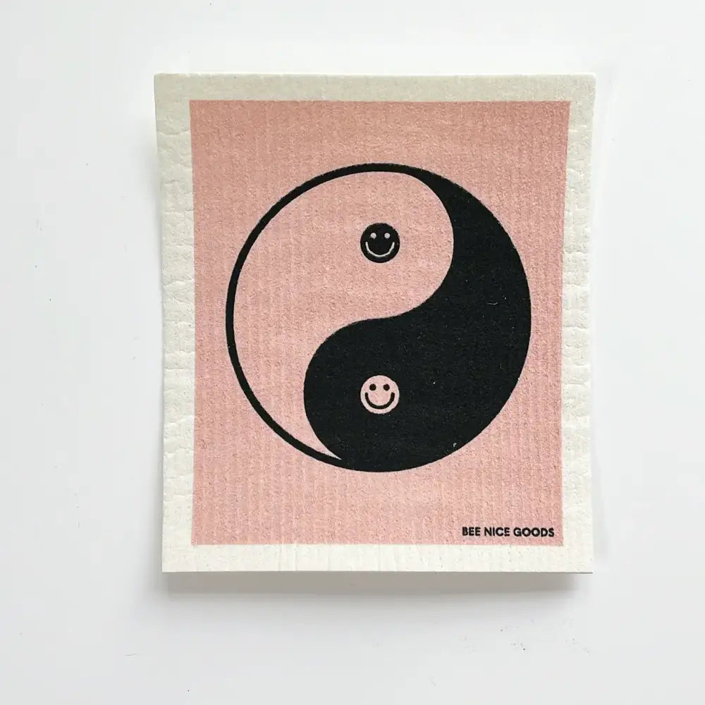 Swedish Sponge Cloth Yin Yang Pink - PABOOM