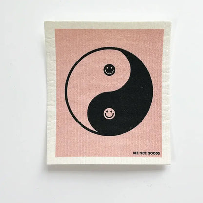 Swedish Sponge Cloth Yin Yang Pink - PABOOM