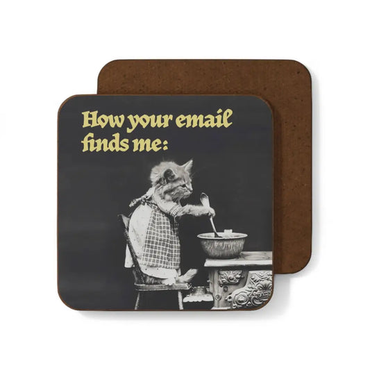 Betiobca - Coaster – How Your Email Finds Me Vintage Kitten