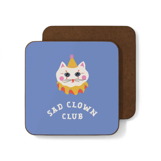 Betiobca - Coaster – Sad Clown Club Cat Edition