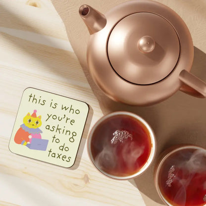 Betiobca - Coaster – Taxes Clown Cat