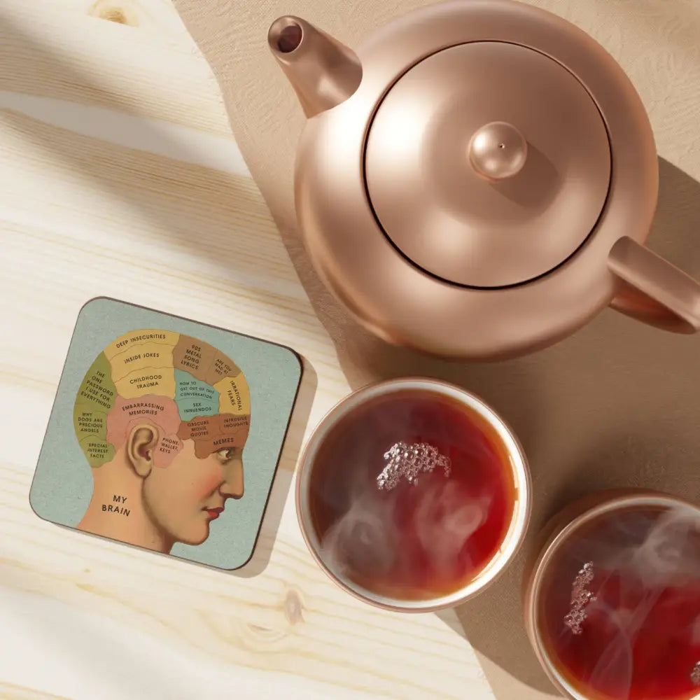 Betiobca - Coaster – Vintage Phrenology Parody
