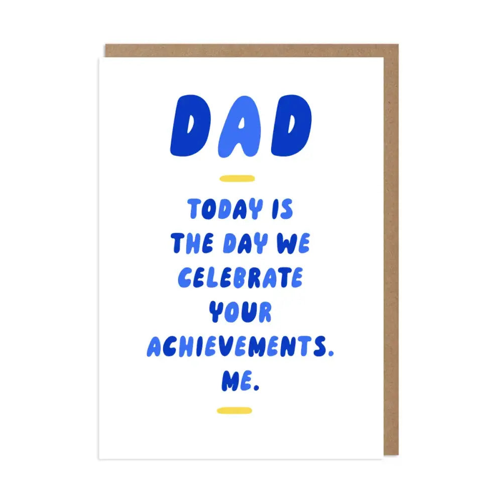 Dad Achievements Card - PABOOM