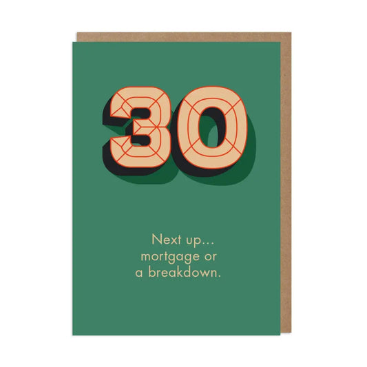 Betiobca - Funny 30th Birthday Card – Mortgage or Breakdown Bio Cello