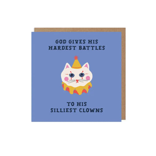 Betiobca - Funny Card - Silliest Clowns Sad Cat Edition Bio Cello