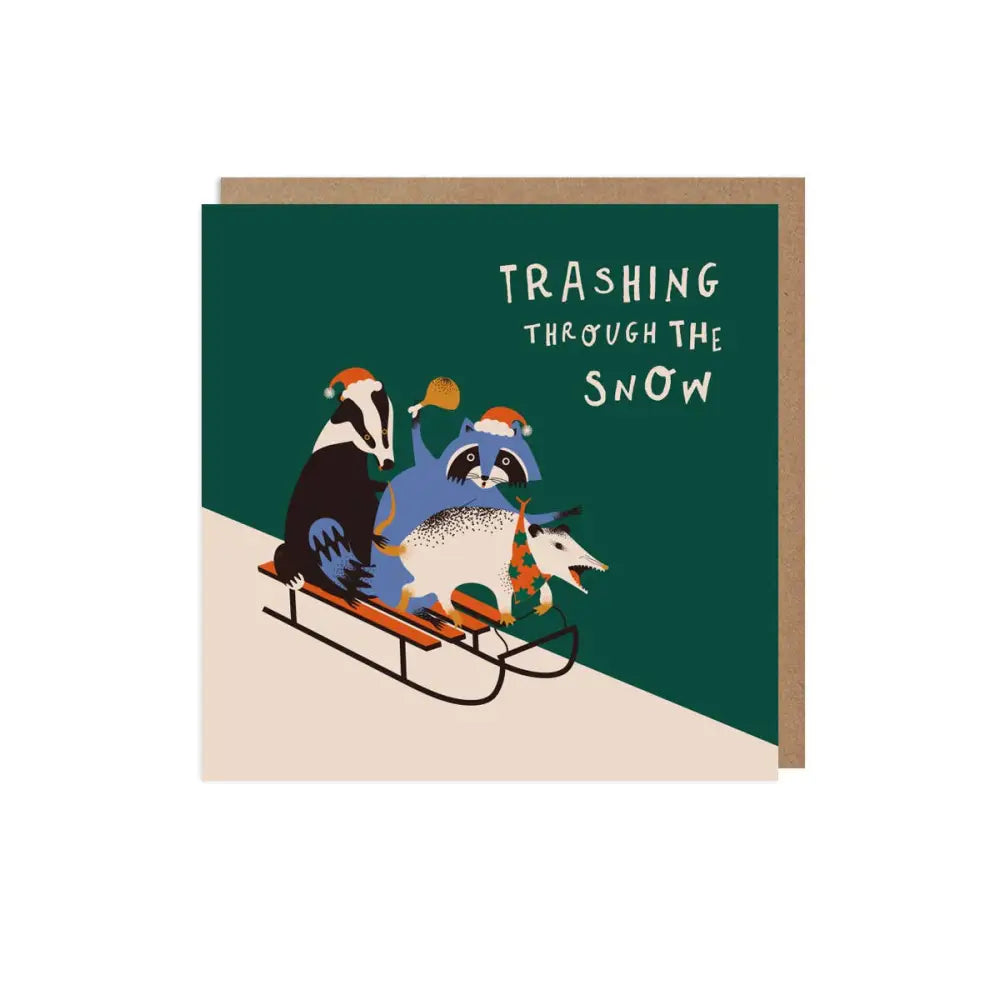 Betiobca - Funny Christmas Card – Trashing Through the Snow Bio Cello