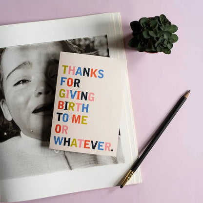 Giving Birth Cheeky Mother's Day Card - PABOOM