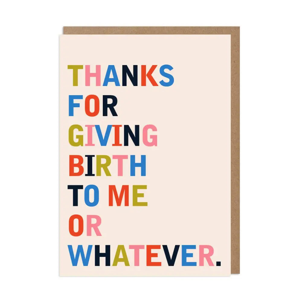 Giving Birth Cheeky Mother's Day Card - PABOOM