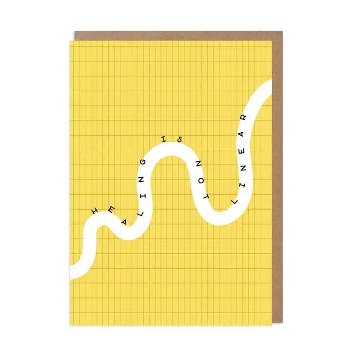 Healing Is Not Linear Mental Health Card - PABOOM