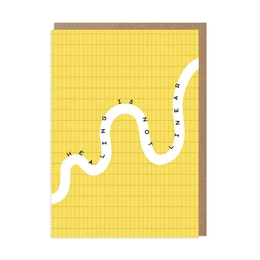 Healing Is Not Linear Mental Health Card - PABOOM