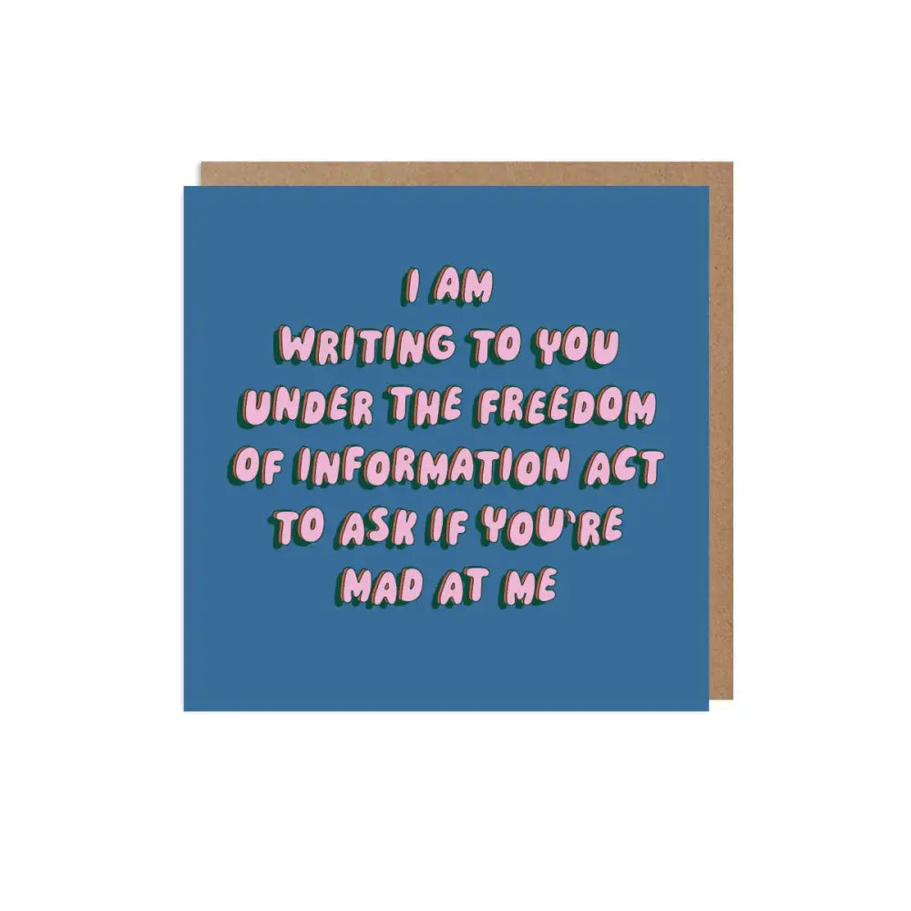 Mad at Me  Card - PABOOM