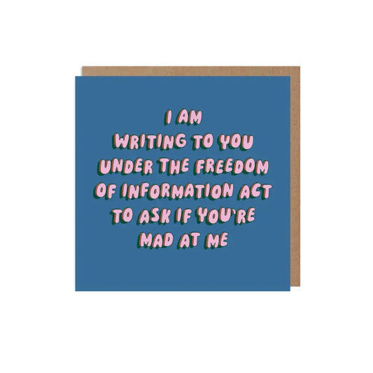 Mad at Me  Card - PABOOM