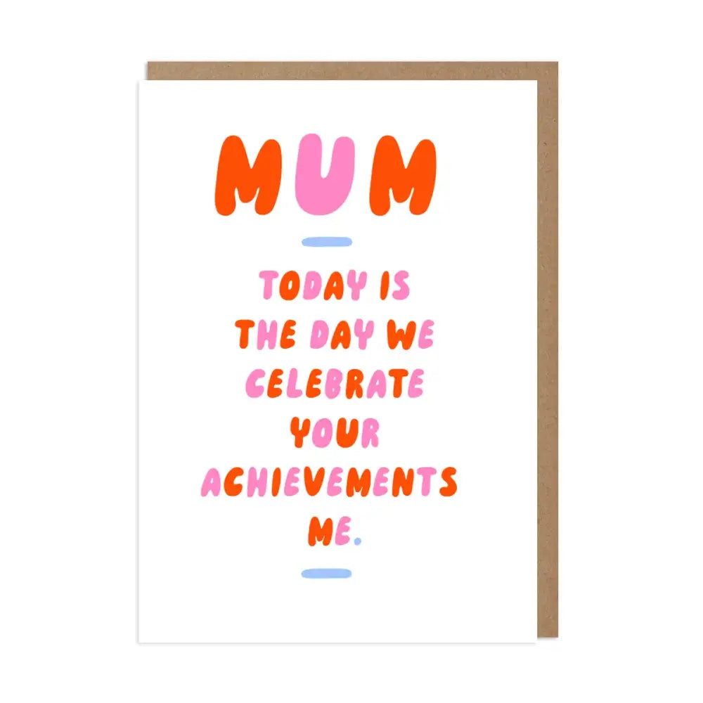 Mum Achievements Card - PABOOM
