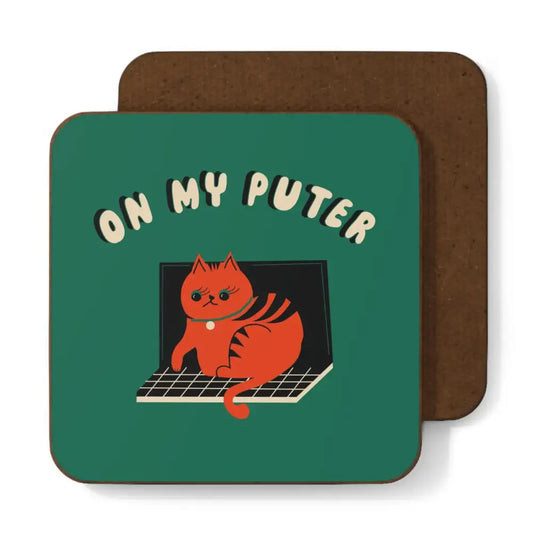 Betiobca - On My Puter Cat Coaster