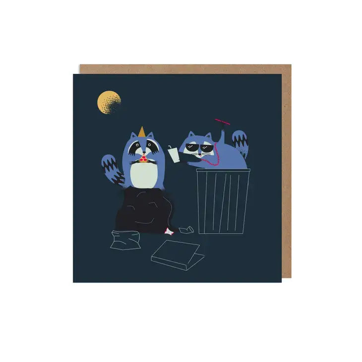 Party Raccoons Birthday Card - PABOOM