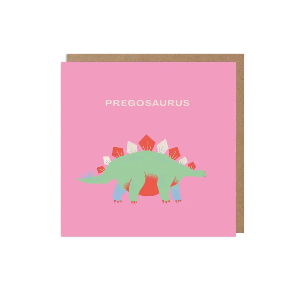 Pregosaurus Funny Dinosaur Pregnancy Card - PABOOM