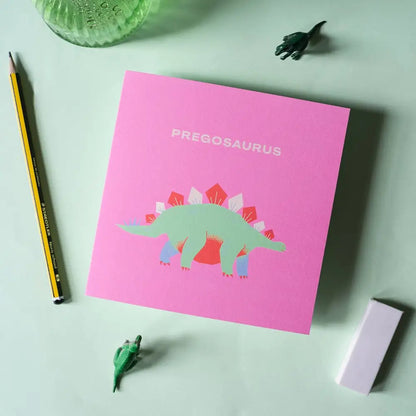 Pregosaurus Funny Dinosaur Pregnancy Card - PABOOM