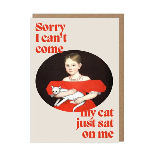Betiobca - Sorry I Can’t Come – Cat Sat On Me Card Bio Cello