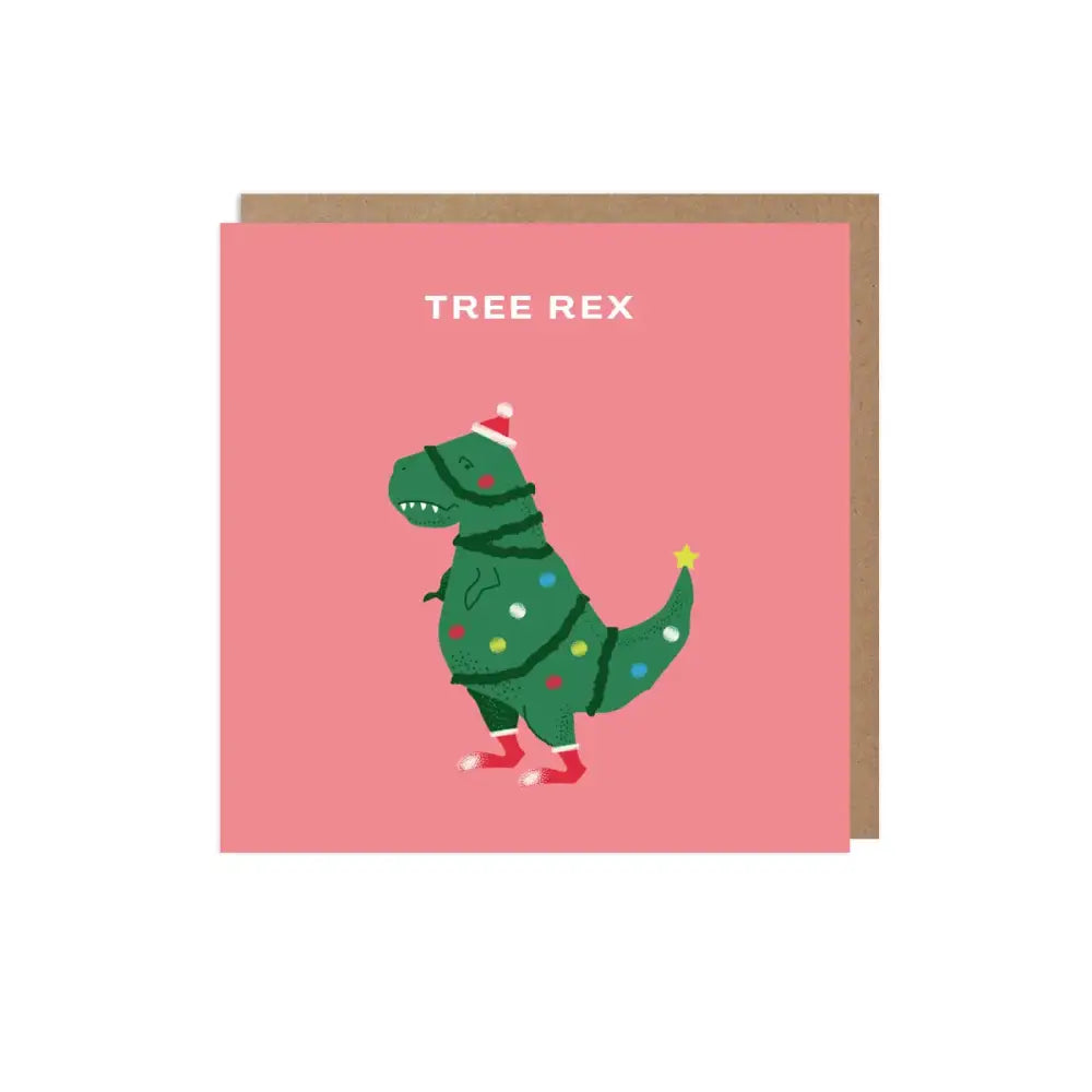 Tree Rex Christmas Card - PABOOM