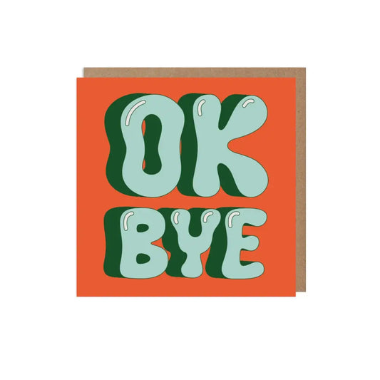 Betiobca - Typographic Leaving Card – OK Bye Bio Cello