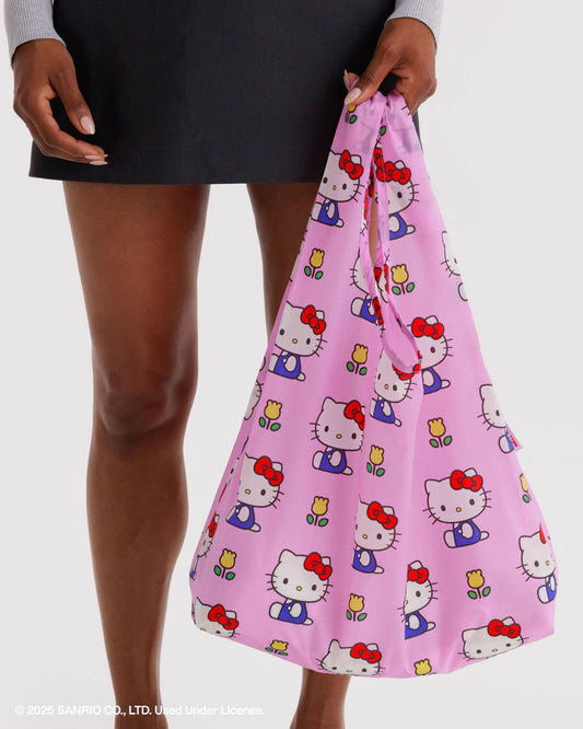 Standard Baggu Reusable Tote Bag - Hello Kitty Pink