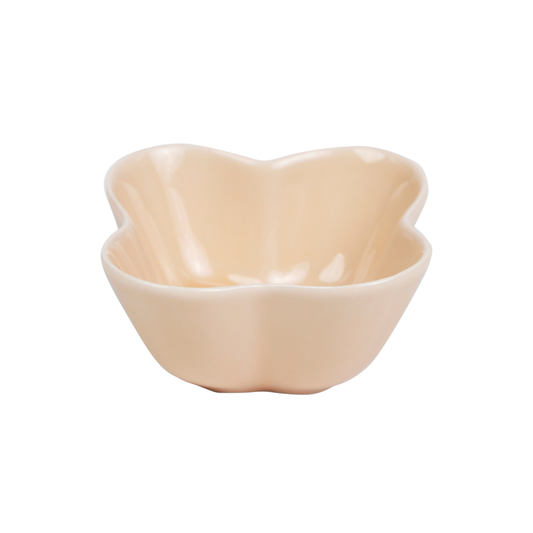 Peachy cream four-petal ajisai porcelain kozara dish - PABOOM